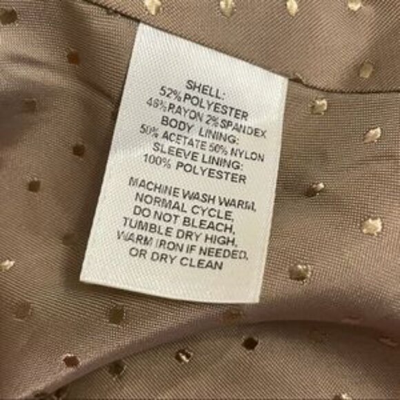 WHITE House/Black Market Birdseye Scalloped Fawn Blazer - Picture 6 of 7